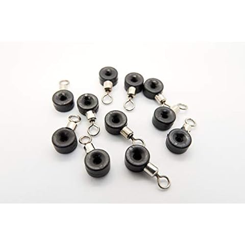 Sea Fishing Rig Making Pulley Swivel/Pulley Clips/Pulley Beads/Sliding Swivels (BLACK) (25) Cover