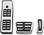 MYMOCCY Gas Brake Accelerator Foot Rest Pedal Cover Compatible for Audi A4 B9 A5 2018 2019 2020 2021 Accessories 3pcs No Drill (Only for LHD)