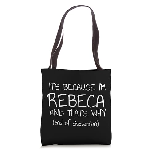 Bolso tote divertido con nombre 'Rebeca' miniatura 1