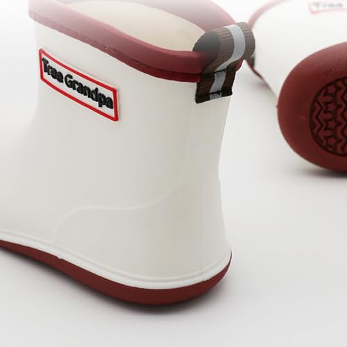 IWIHMIV Rain Boots for Girls Toddlers Non Slip Soft Soles Rainboots Boots Boys Lightweight Water Shoes with Handles 6