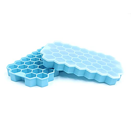 Alnicov 2 Pack Bandejas de Hielo de Silicona con Tapa miniatura 1
