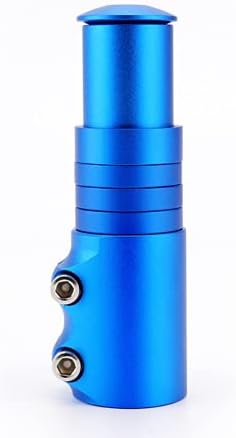 zoneshare Mountain Bike Bicycle Front Fork Handle Riser Extender Handlebar Riser Adapter Aluminum Alloy Head Adapter (Blue-124mm)