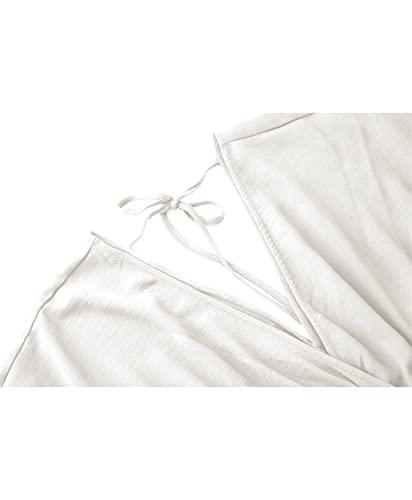 Women's Lace Maxi Dress Short Sleeve V Neck Party Dress Smocked Waist Boho Maxi Dress Bohemian Dress for Women3