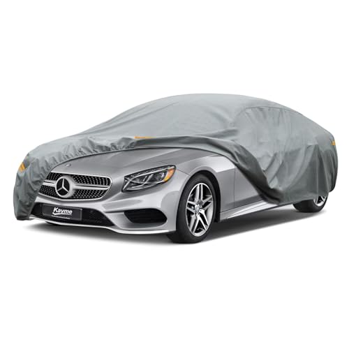 Image of Kayme Heavy Duty Car Cover Custom Fit Mercedes Benz S Class S350 S400 S450 S500 S580 Waterproof All Weather for Automobiles, Full Exterior Covers Sun Rain UV Protection.（Deliver About 3-10 Days）