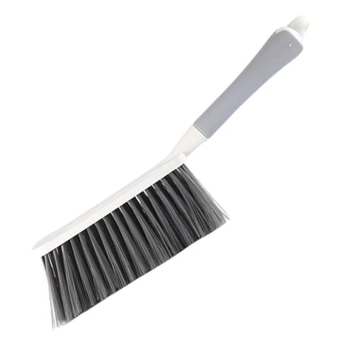 Image of Hand Broom with Long Handle, Soft Bristle Cleaning Brush, Multi-Purpose Duster for Bed, Car, Sofa, Furniture, Clothes, Carpet (White)