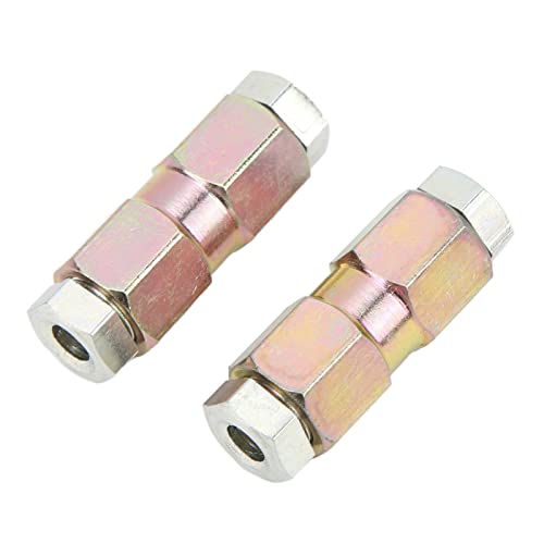 2 ück Bremsleitunverbinder, Metall 10 Mm/0,39 Zoll Inline-Mutter und Innenmutter für 3/16 Zoll ?lleitun-Bremsleitunverschraubungen Autozubeh?r