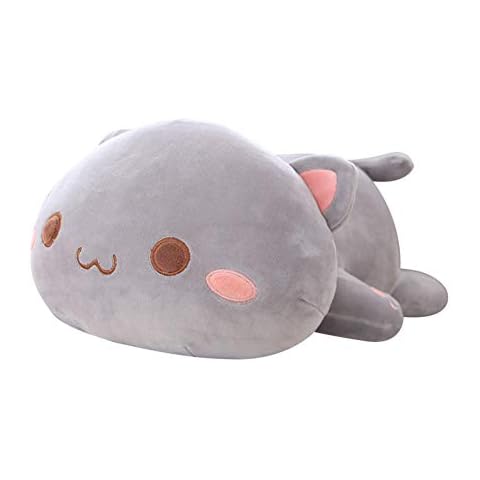Cojín de peluche URFEDA para niños y adultos, forma de gato de dibujos animados, fácil de limpiar Cover