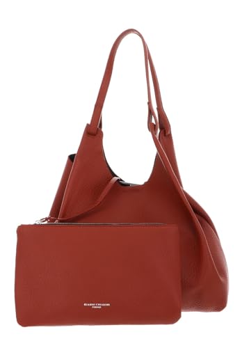Gianni CHIARINI Cuero bolso shopper bolso de hombro Dua Shopping Bag Brick Red - T. Moro terracota