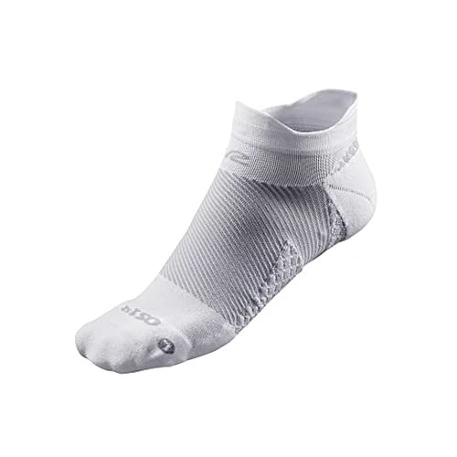 Road Runner Sports R-Gear OS1st Plantar Fasciitis No Show Socks for Men and Women, White, S, (2 Pairs)4