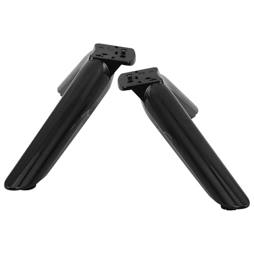 ULTECHNOVO 2 Piezas Soporte para Televisión de Abs Negro con Tornillos, Diseño Moderno y Minimalista, Resistente a Deformaciones, Fácil Instalación para Uso en Casa Compatible con Televisores