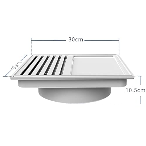 Ventilador con luz LED integrado para techo, ventilador silencioso de 30×30cm para baño con potente extracción y luz miniatura 2
