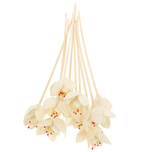 Angoily Varillas Difusoras de Caña para Aceites Esenciales, 10 Unidades, Accesorios para Difusor de Aroma Fragancia Floral de Orquídea, Suministros de Aroma para Hogar y SPA