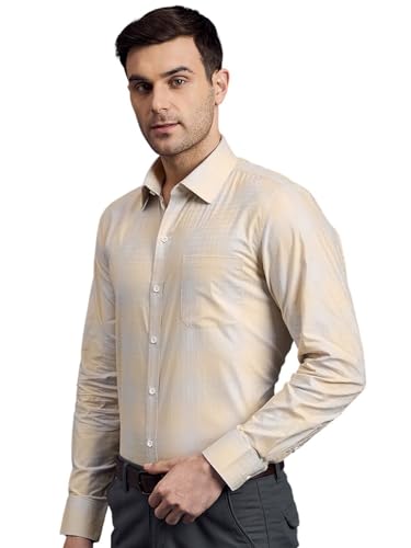 Image of LOUIS STITCH Men's Checkered Regular Fit Shirt (LS-ST-BS325-S1-YLCF-36-900 BS325 Yellow