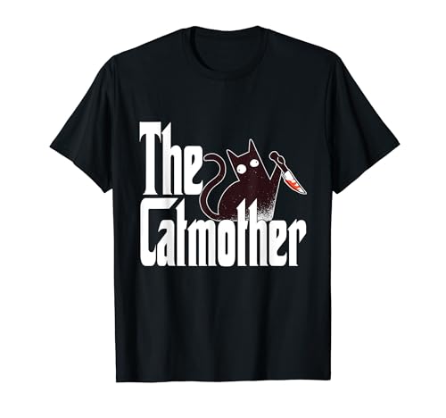 Funny Cat Mom Catmother Crazy Black Cat Mother Kitty Mommy T-Shirt