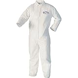 Kimberly Clark 44304 Kleenguard A40 Coveralls Zip Front, X-Large, White