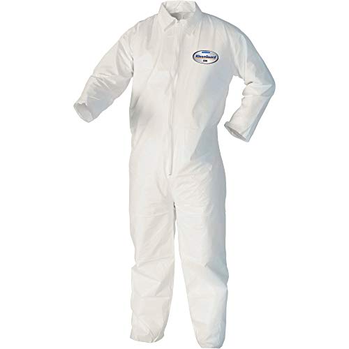Kimberly Clark 44304 Kleenguard A40 Coveralls Zip Front, X-Large, White