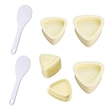 Moldes de alta calidad: estos moldes están hechos de plástico PP de calidad alimentaria, son seguros y saludables, y pueden reutilizarse. Este es un molde triangular para sushi. La esterilla de bambú para sushi ya no es necesaria. Crea fácilmente tu propio sushi en casa, adecuado para todos los principiantes en sushi.
