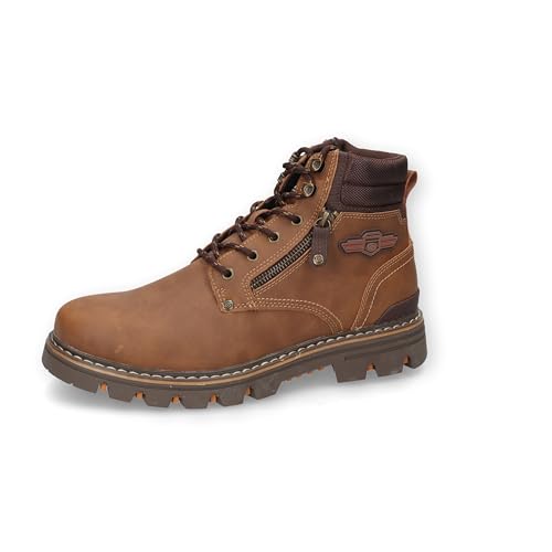 Dockers by Gerli Botines de combate para hombre, Cognac 470, 45 EU