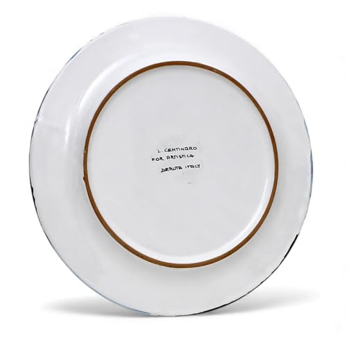 Plato ensalada cerámico pintado a mano 12.5 in miniatura 4