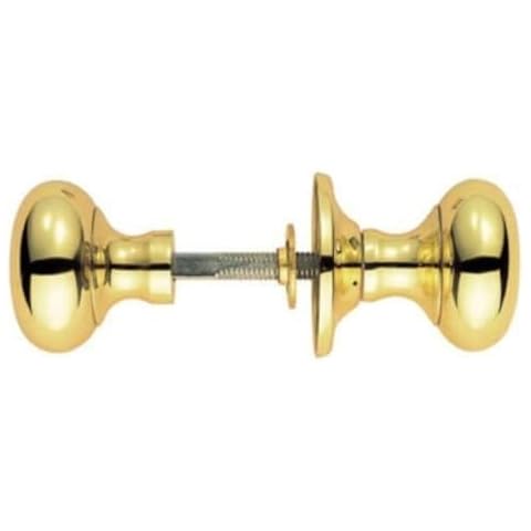 Polished Brass and Chrome Victorian Door Knobs Cover