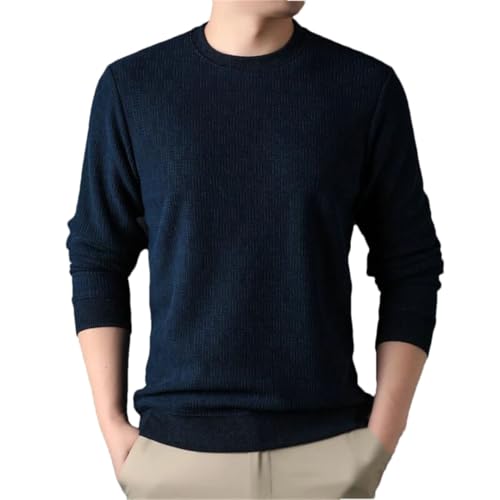 Men's Four Seasons Round Neck Solid Color Sweater Casual Long Sleeve Jumper4