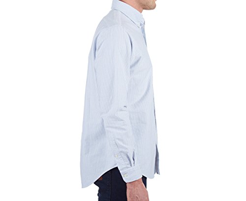 Ralph Lauren Men's Oxford Shirt, Large, Blue/White Striped - Image 3
