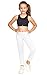 CAOMP Girls'%100 Organic Cotton Leggings for School or Play (9-10, White)