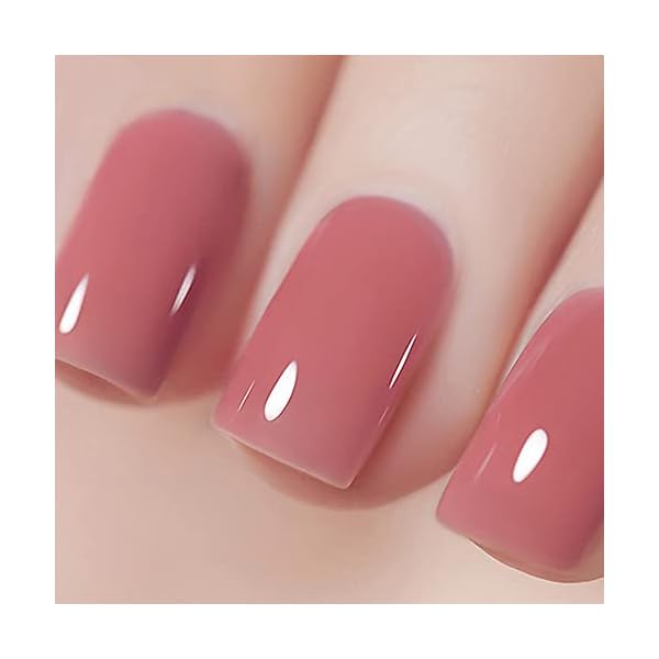 Vishine UV Nagellack Natur rosa, Hautfarbe, Pink Rose, Klassischer 6pcs Shellac Natur Gel Nagellack Rosa Weiss Töne… – Bild 10