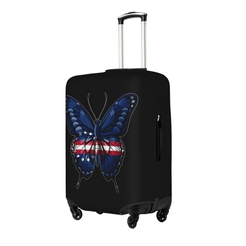 Butterfly Cape-Verde Cape Verdean Flag Travel Luggage Cover Washable Suitcase Case Suitcase Protector Fit Luggage Cover Large2