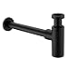 Produktbild Keymark Design Siphon Schwarz Matt, Messing Syphon Sifon für Waschbecken & Waschtisch, Universal Designsiphon Flaschensiphon 1 1/4 x 32mm, Geruchverschluss P Trap