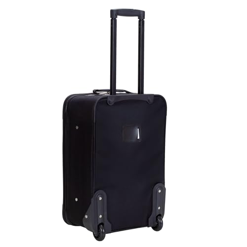 Rockland Luggage 2 Piece Set, Black, Medium