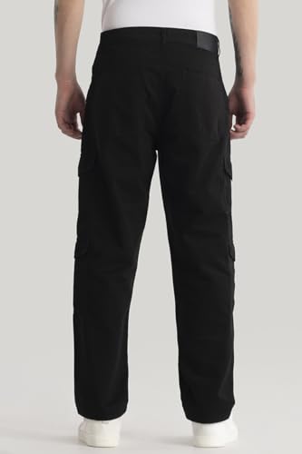 Image of SNITCH Nils Loose Fit Black Cargo Pants