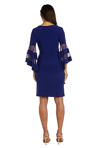 Image of R&M Richards Women's Sheer Allure Wrap Dress