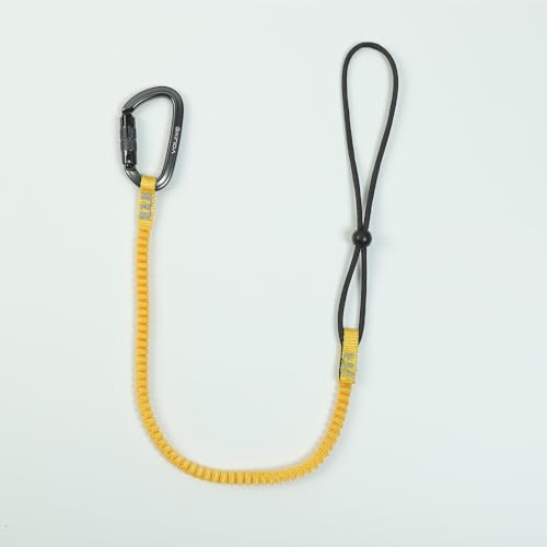 Image of Tool Lanyard with Single Carabiner and Adjustable Loop End, Maximum Weight Limit 10KG / 22.05lb, Anti-loss, Elastic Sling, Tool Anti-Fall Retractable, Hanging Buckle