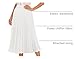 DRESSTELLS White Pleated Midi Long Holiday Party Skirts for Women, Aline High Waisted Caual Office Work Flowy Chiffon Skirt 2025 XL
