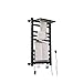 Smart Bathroom Electric Heated Towel Rack Black Electric Towel Rail Thermal Towel Radiator Cloth Screen Dryers Bath Heated Towel(Black Upgrade 58)