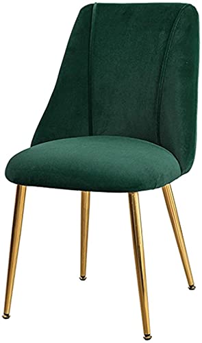 Dining Chair Kitchen Dining Room Furniture Chairs Flannel Fabric Dining Chairs Office Chair Gold Metal Legs Living Room Chair Office Chair (Color : B)
