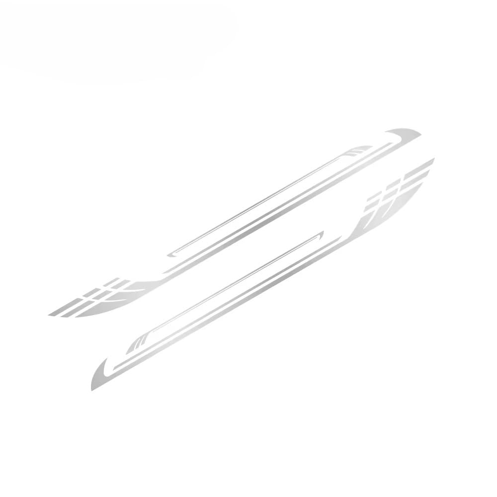 Car Body Sticker Side Stripes for Ford Transit Mk4 Mk5 Mk6 Mk7 (1991-2014) Waterproof Scratch Resistant Auto Vinyl Decal Exterior Decoration Accessories,Silver