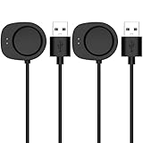 Replacement Chargers Intended for Amazfit Balance/T-Rex 3 Charger 3.3ft USB Cable Cord Portable Charging Stand Station Dock for Amazfit T Rex3 Watch(Black,2PACKS)