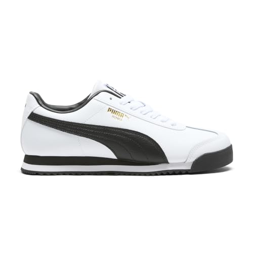PUMA Women's Roma, 24-Standard White Black Team Gold, 9.5