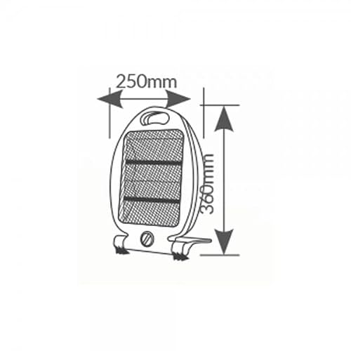 Miniatura 5 de Estufa Radiador Calefactor Halógeno 2 Barras De Cuarzo 2 Potencias 400w 800w Bajo Consumo