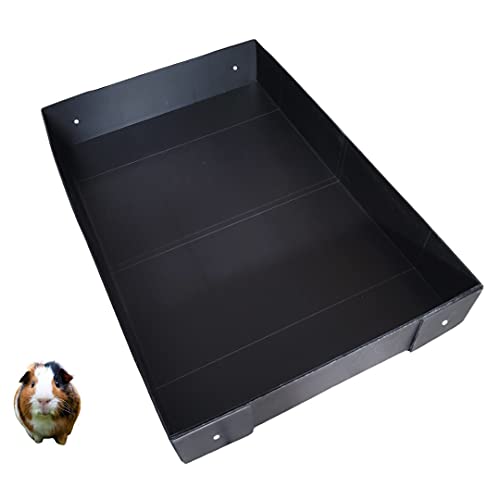 Corrugated Plastic Cage Liner Base for C&C Cage - for use with 13.8' Grids ONLY! NOT Measured by Feet- Coroplast Used with C&C Cages for Guinea Pigs, Hedgehogs, and Rabbits (2x4, Black)