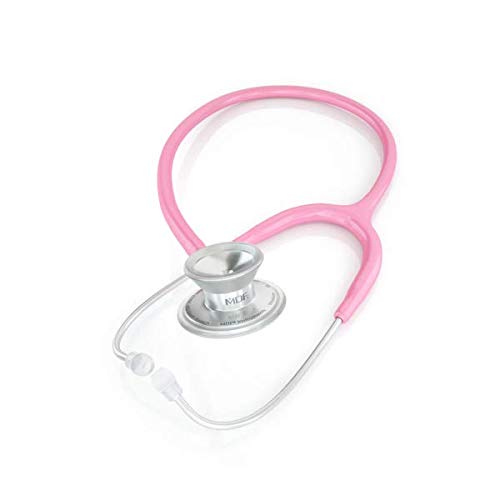 MDF Instruments, MD One Epoch Lightweight Titanium Stethoscope, Adult, Pink Tube, Silver Chestpiece-Headset, MDF777T01 - Image 3