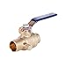 Legend Valve 101-706NL Forged Brass Full Port Ball Valve, Drain, No Lead, 1.7"x0.5"x2"