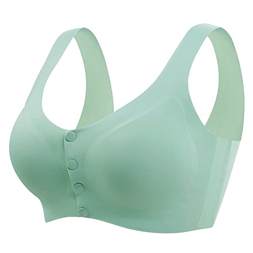 Soutien-gorge allaitement grande taille avec bouton devant WENJUN vert XXL