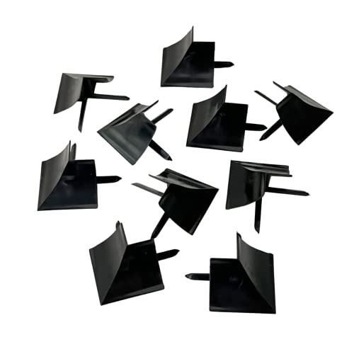 Image of InstaTrim Outside Corners - 10 Black 3 /4 inch Wide Caulk Strip Outside Corner Pieces - Trim for Outside Corners - Paintable | Ten paintable black outside-corner caps finish external joints on matching 3 /4 in InstaTrim flexible trim home installations.