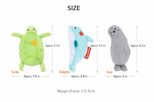 Juguetes de peluche con chirrido para perros y gatos, pack de 3 miniatura 6