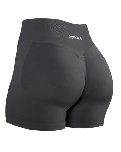 AUROLA Influence Collection Workout Shorts for Women,No Roll Up New Scrunch SeamlessGym Short-3.5