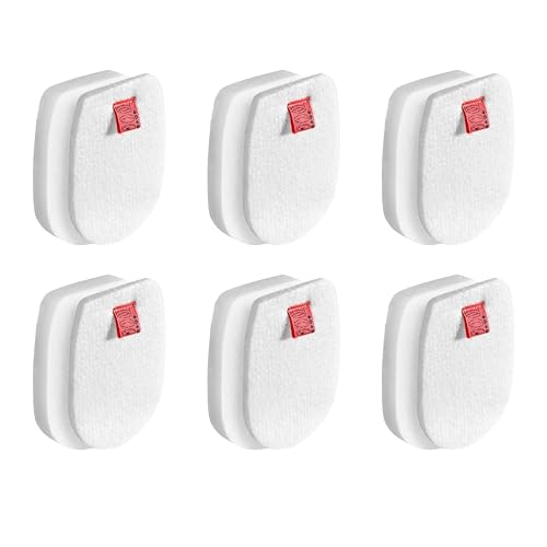 Nispira IZ300 IZ300UK Foam Felt Sponge Filters for Shark IZ300UKT IZ320 IZ320UK IZ320UKT Anti Hair Wrap Cordless Vacuum Cleaners Accessory Filters, 6 Sets