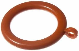 120 X Plastic Curtain Medium Brown Rod Pole Rings 37Mm Id 50Mm Od